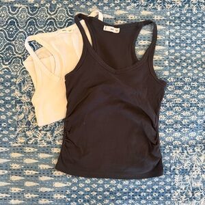Maternity Grey and White Tank Tops